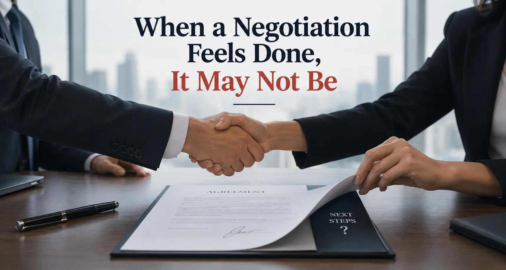 When Negotiation Feels Done It May Not Be